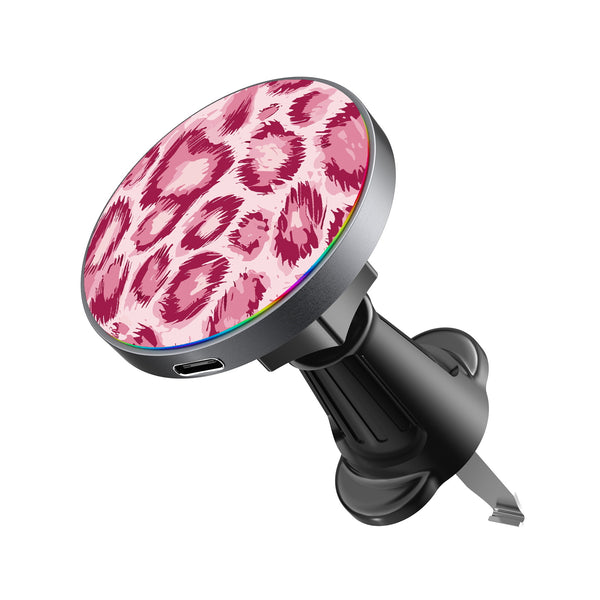 MyBat Design Lab Magnetic Wireless Charging Vent Mount - Black - Pink Leopard Print - MCGWIRC21BK-007-2.jpg