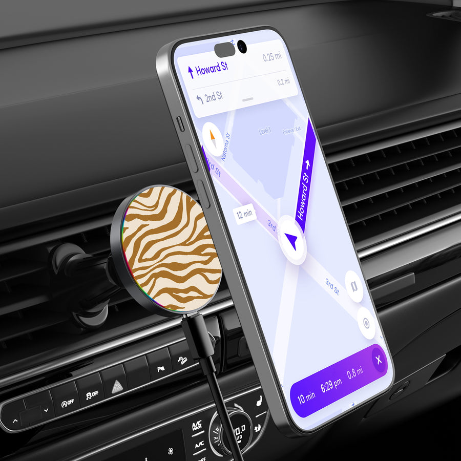 MyBat Design Lab Magnetic Wireless Charging Vent Mount - Black - Tiger Stripes - MCGWIRC21BK-011-3.jpg