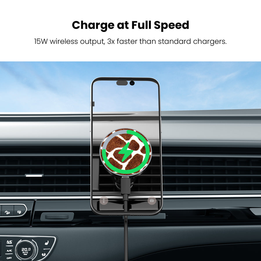 MyBat Design Lab Magnetic Wireless Charging Vent Mount - Black - Giraffe spots - MCGWIRC21BK-012-5.jpg