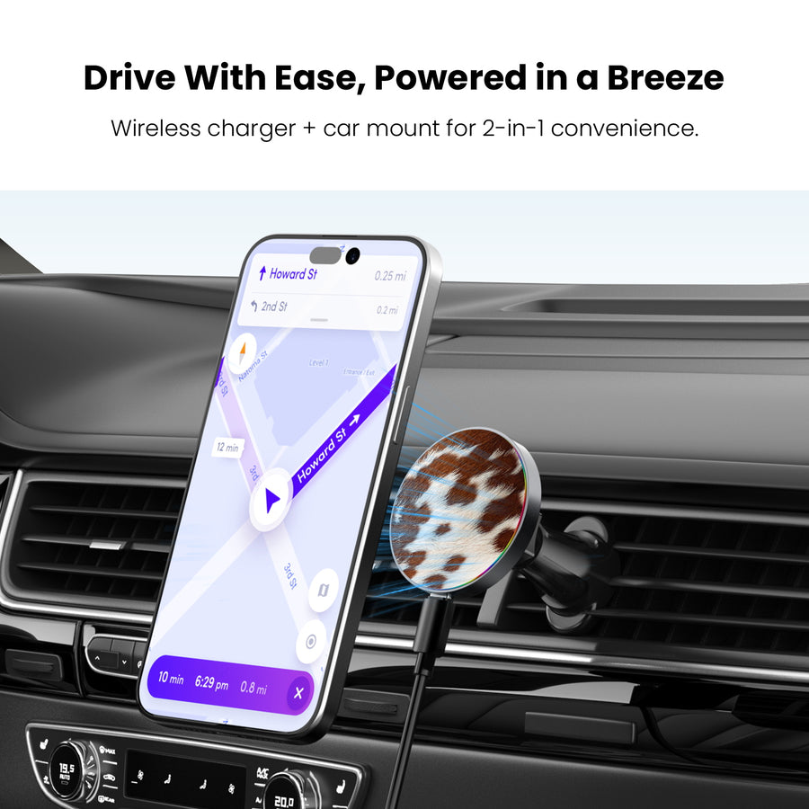 MyBat Design Lab Magnetic Wireless Charging Vent Mount - Black - Cow Fur - MCGWIRC21BK-013-4.jpg