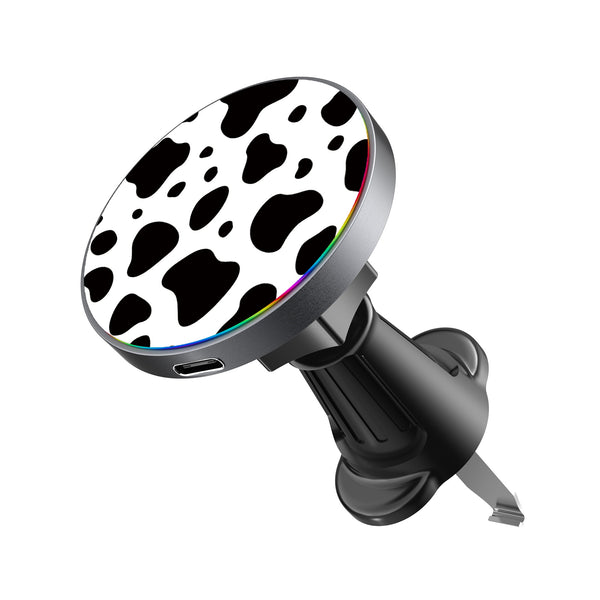 MyBat Design Lab Magnetic Wireless Charging Vent Mount - Black - Original Cow Print - MCGWIRC21BK-014-2.jpg