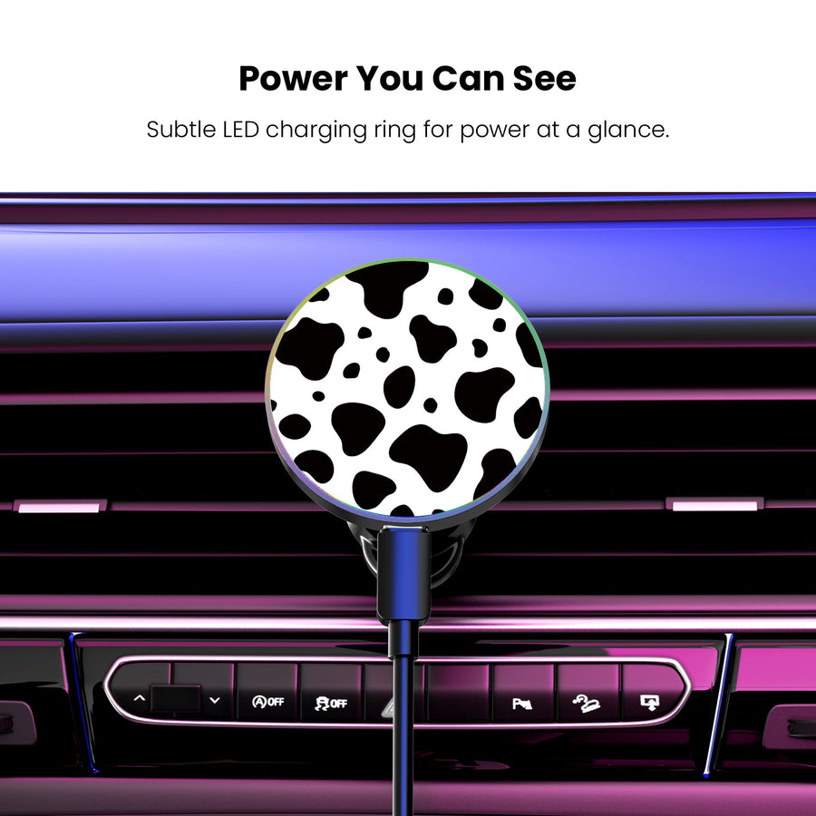 MyBat Design Lab Magnetic Wireless Charging Vent Mount - Black - Original Cow Print - MCGWIRC21BK-014-8.jpg