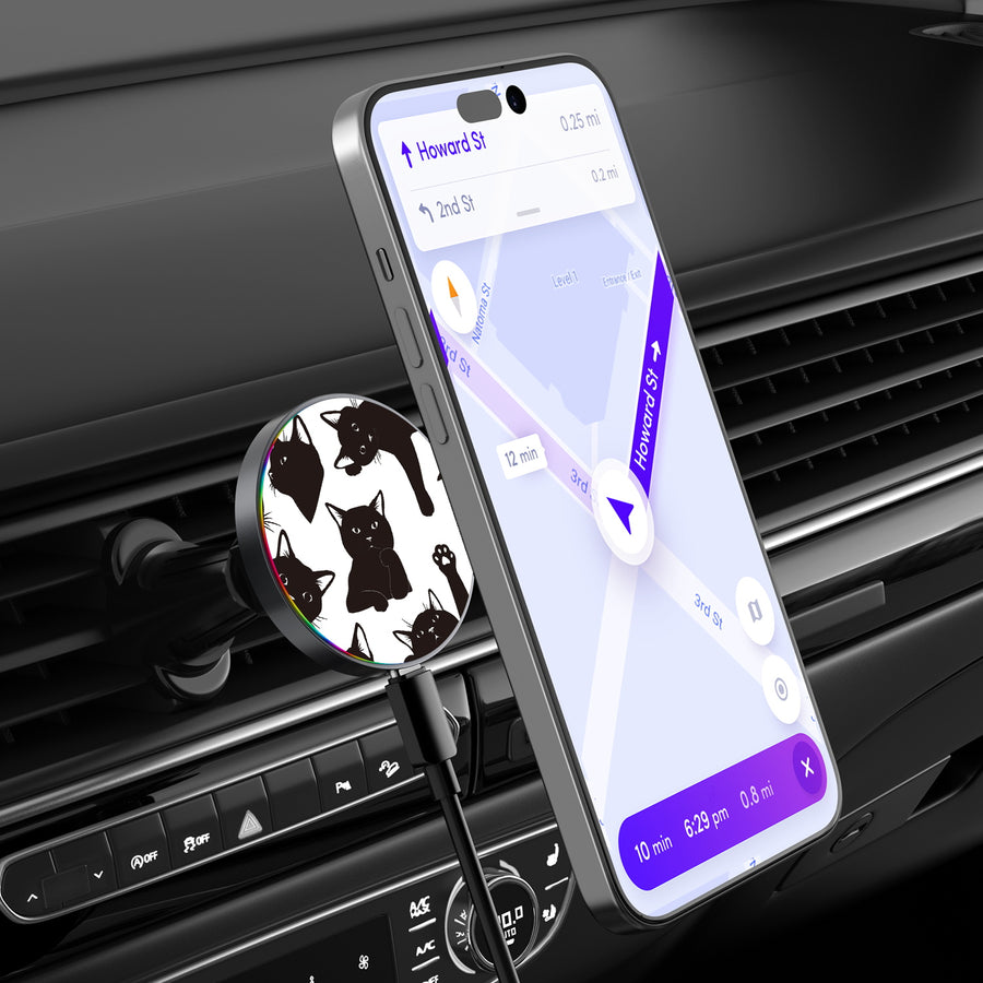 MyBat Design Lab Magnetic Wireless Charging Vent Mount - Black - Black Cats - MCGWIRC21BK-017-3.jpg