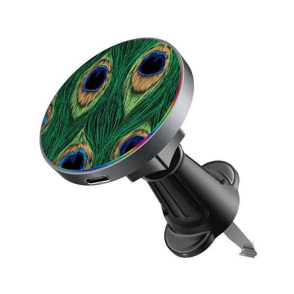 MyBat Design Lab Magnetic Wireless Charging Vent Mount - Black - Peacock Feathers - MCGWIRC21BK-018-2.jpg