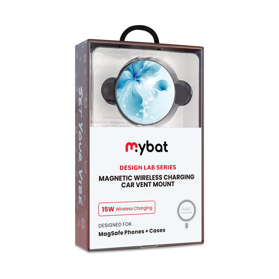 MyBat Design Lab Magnetic Wireless Charging Vent Mount - Black - Butterfly & Flowers - MCGWIRC21BK-020-10.jpg