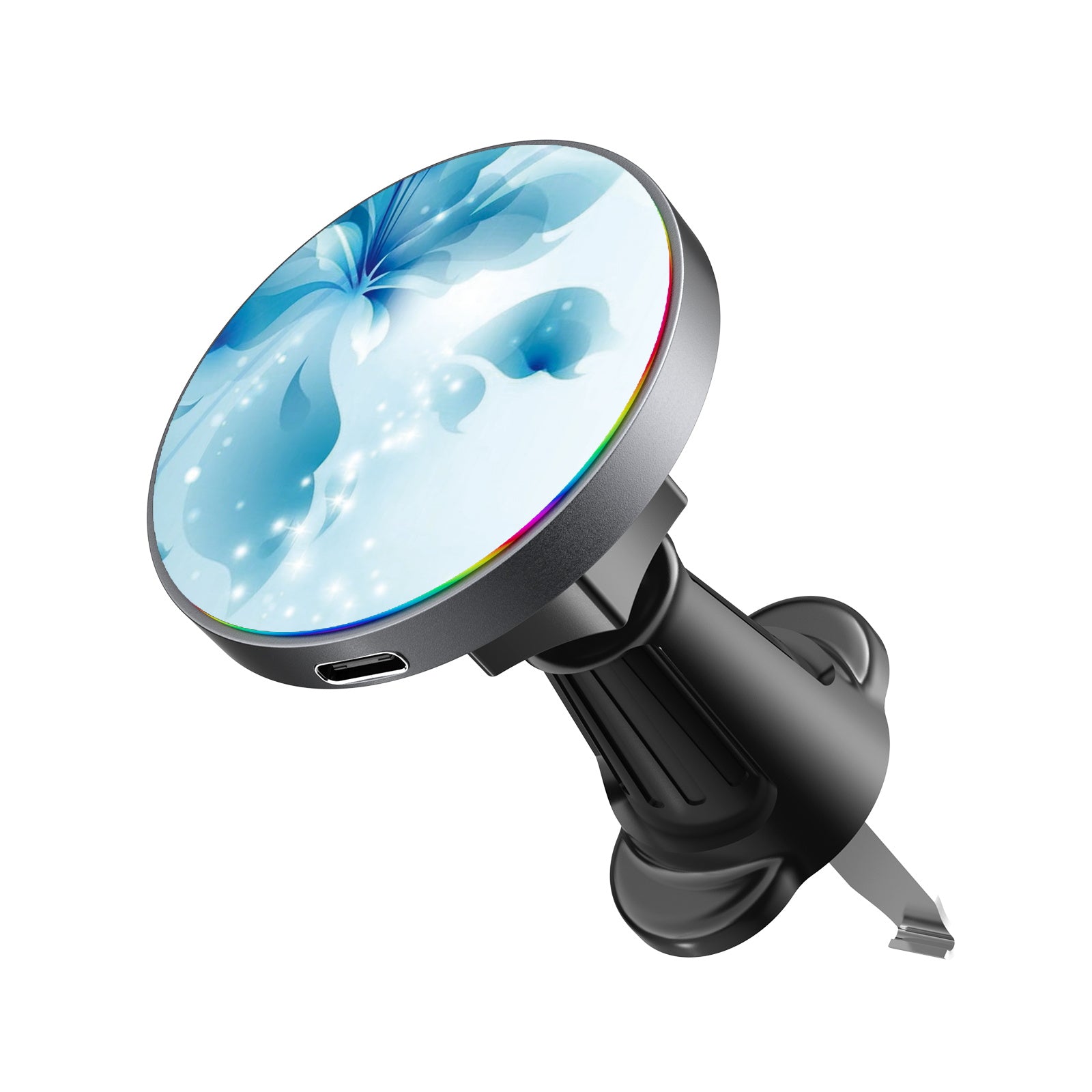 MyBat Design Lab Magnetic Wireless Charging Vent Mount - Black - Butterfly & Flowers - MCGWIRC21BK-020-2.jpg