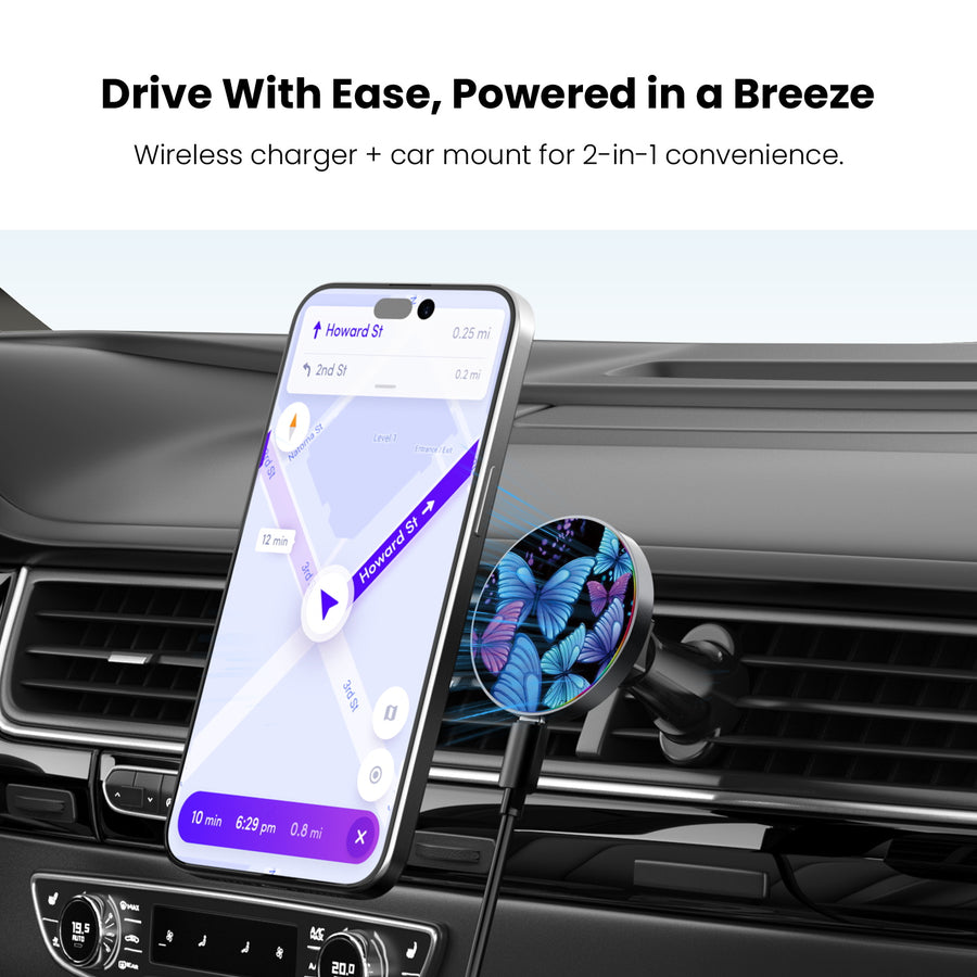 MyBat Design Lab Magnetic Wireless Charging Vent Mount - Black - Butterfly Night - MCGWIRC21BK-021-4.jpg
