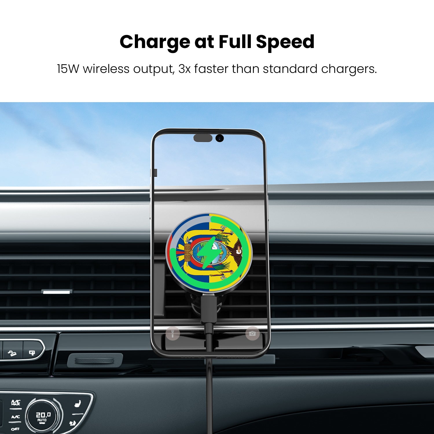 MyBat Design Lab Magnetic Wireless Charging Vent Mount - Black - Ecuadorean Flag - MCGWIRC21BK-030-5.jpg