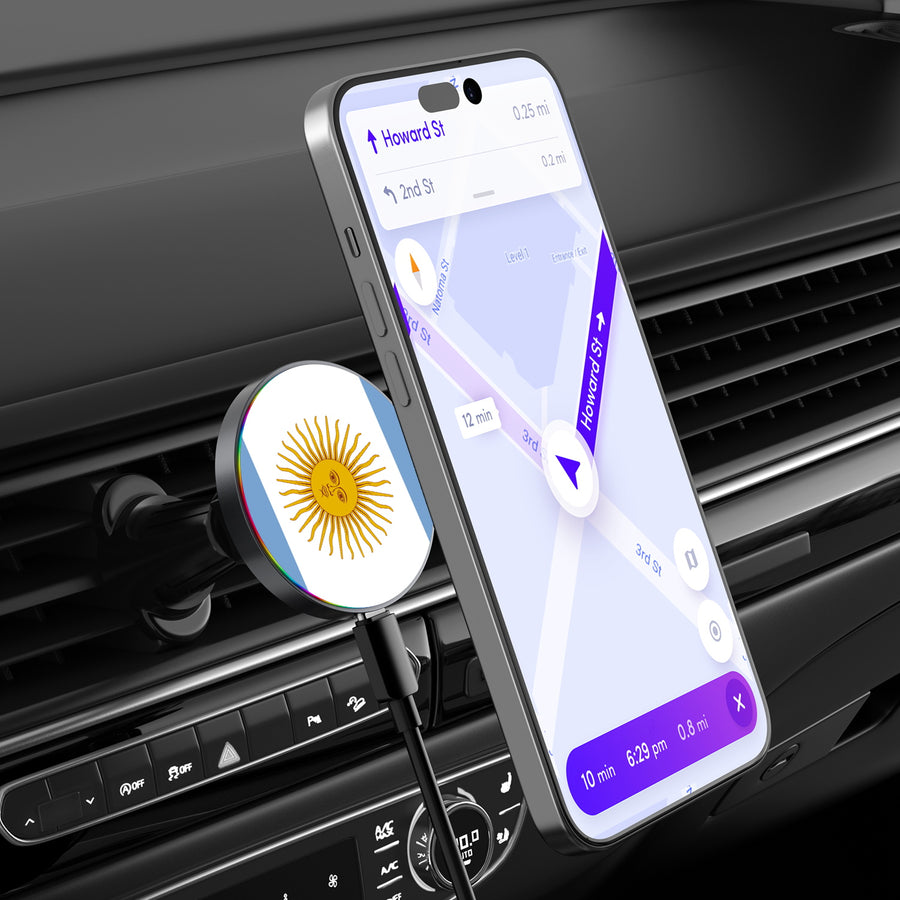MyBat Design Lab Magnetic Wireless Charging Vent Mount - Black - Argentinian Flag - MCGWIRC21BK-031-3.jpg