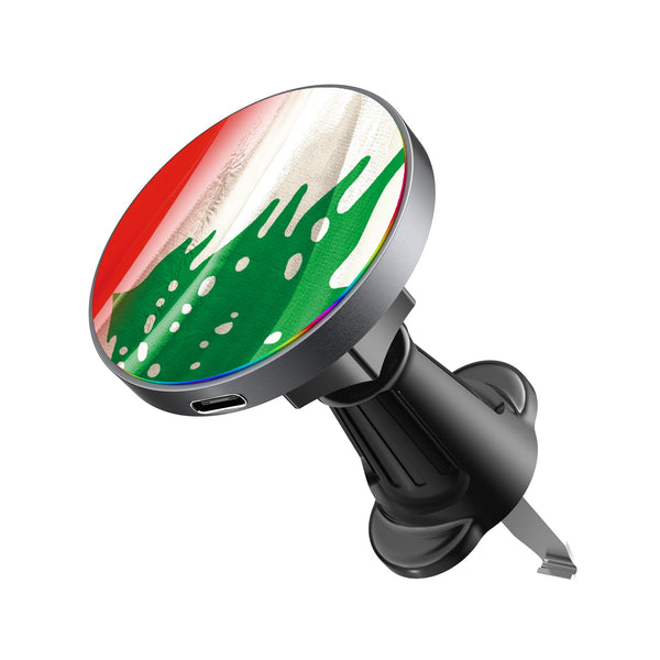 MyBat Design Lab Magnetic Wireless Charging Vent Mount - Black - Lebanese Flag - MCGWIRC21BK-033-2.jpg
