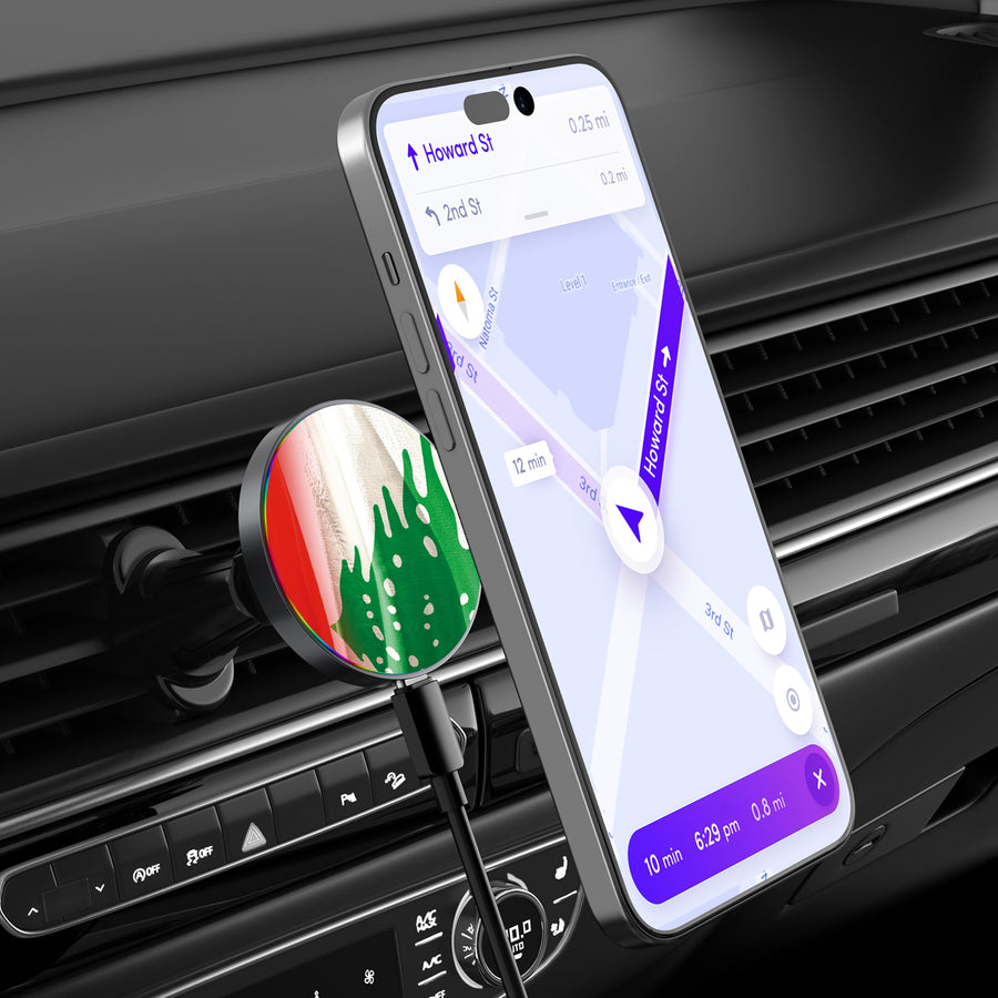 MyBat Design Lab Magnetic Wireless Charging Vent Mount - Black - Lebanese Flag - MCGWIRC21BK-033-3.jpg