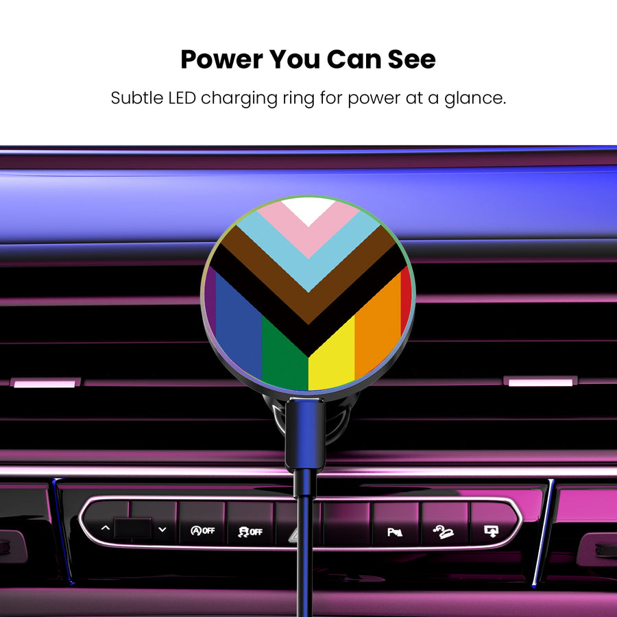 MyBat Design Lab Magnetic Wireless Charging Vent Mount - Black - LGBTQ+ Flag - MCGWIRC21BK-034-8.jpg