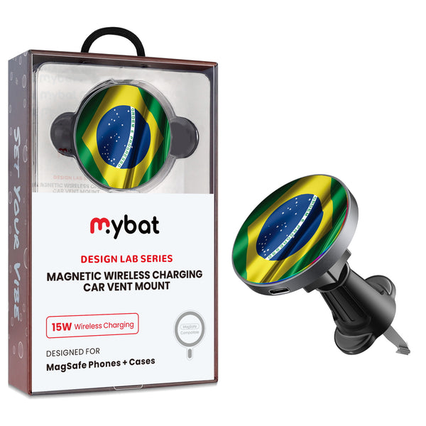 MyBat Design Lab Magnetic Wireless Charging Vent Mount - Black - Brazilian Flag - MCGWIRC21BK-038-1.jpg