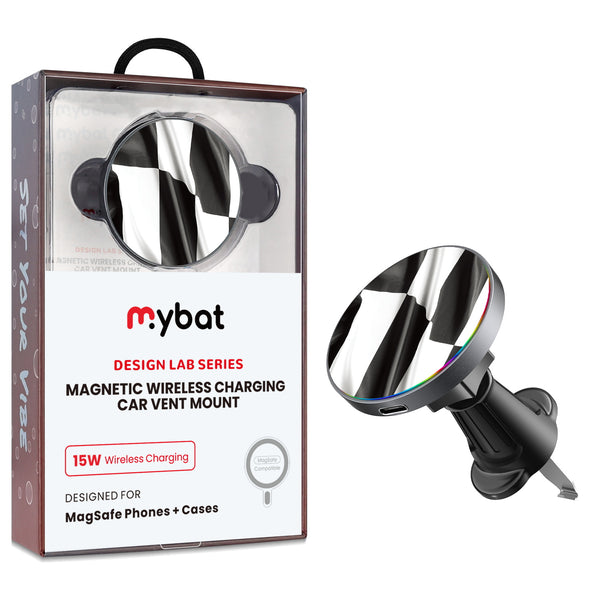 MyBat Design Lab Magnetic Wireless Charging Vent Mount - Black - Racing Flag - MCGWIRC21BK-040-1.jpg