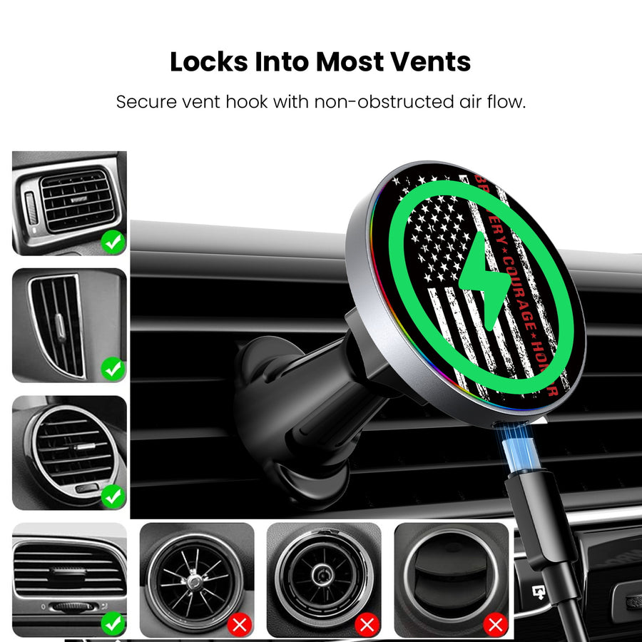 MyBat Design Lab Magnetic Wireless Charging Vent Mount - Black - Firefighter Flag - MCGWIRC21BK-041-7.jpg