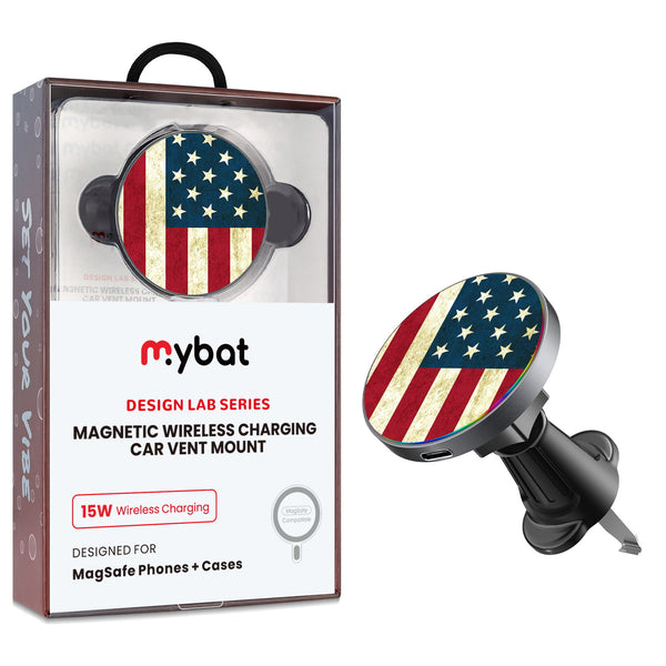 MyBat Design Lab Magnetic Wireless Charging Vent Mount - Black - American Flag - MCGWIRC21BK-043-1.jpg