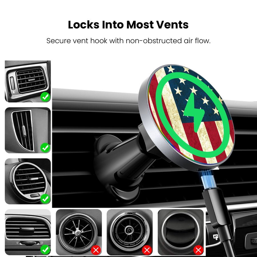 MyBat Design Lab Magnetic Wireless Charging Vent Mount - Black - American Flag - MCGWIRC21BK-043-7.jpg