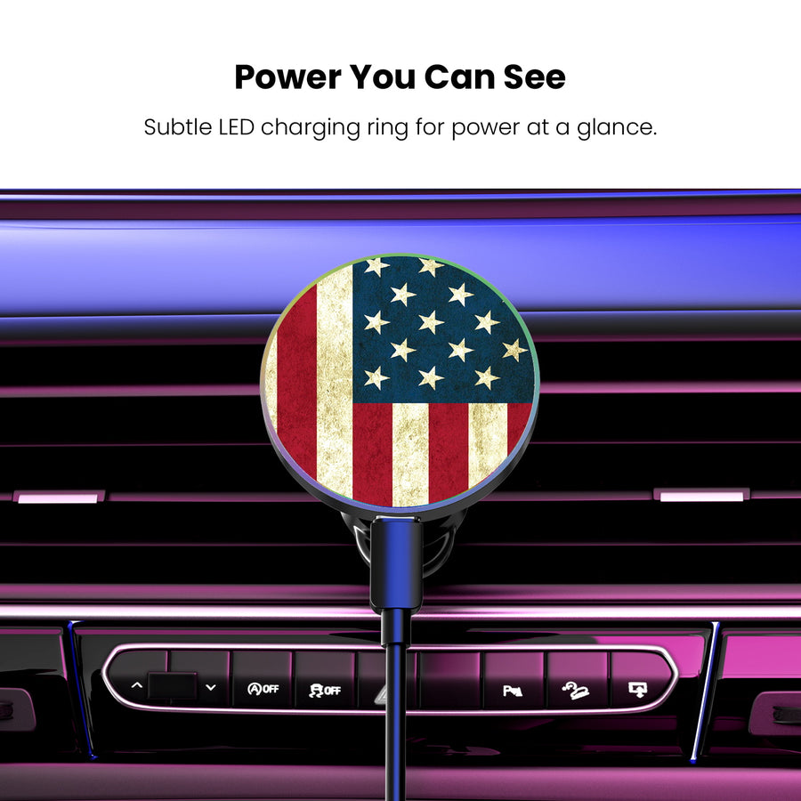 MyBat Design Lab Magnetic Wireless Charging Vent Mount - Black - American Flag - MCGWIRC21BK-043-8.jpg