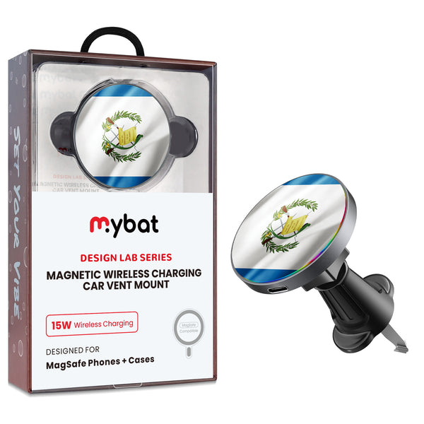 MyBat Design Lab Magnetic Wireless Charging Vent Mount - Black - Guatemalan Flag - MCGWIRC21BK-045-1.jpg