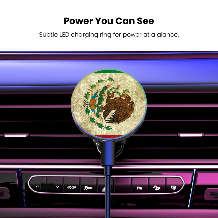 MyBat Design Lab Magnetic Wireless Charging Vent Mount - Black - Mexican Flag - MCGWIRC21BK-046-8.jpg