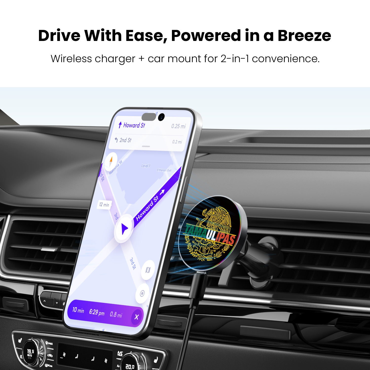 MyBat Design Lab Magnetic Wireless Charging Vent Mount - Black - Tamaulipas - MCGWIRC21BK-053-4.jpg