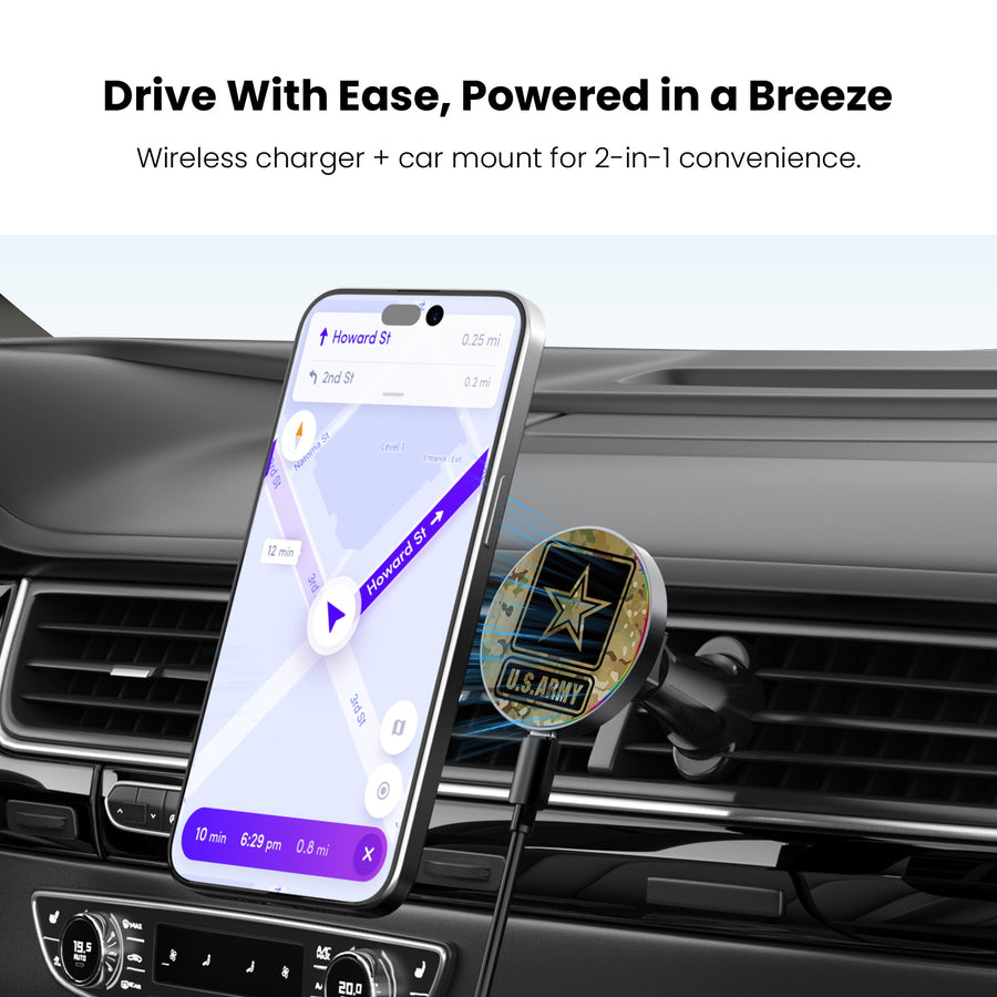 MyBat Design Lab Magnetic Wireless Charging Vent Mount - Black - U.S. Army - MCGWIRC21BK-055-4.jpg