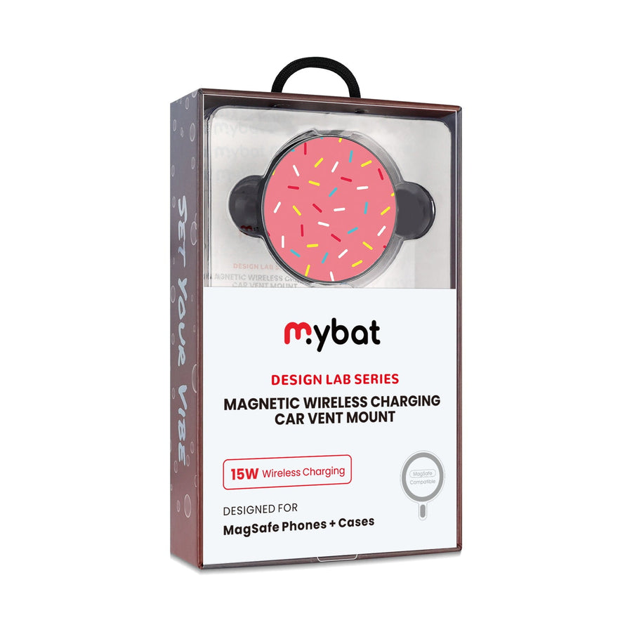 MyBat Design Lab Magnetic Wireless Charging Vent Mount - Black - Sprinkles