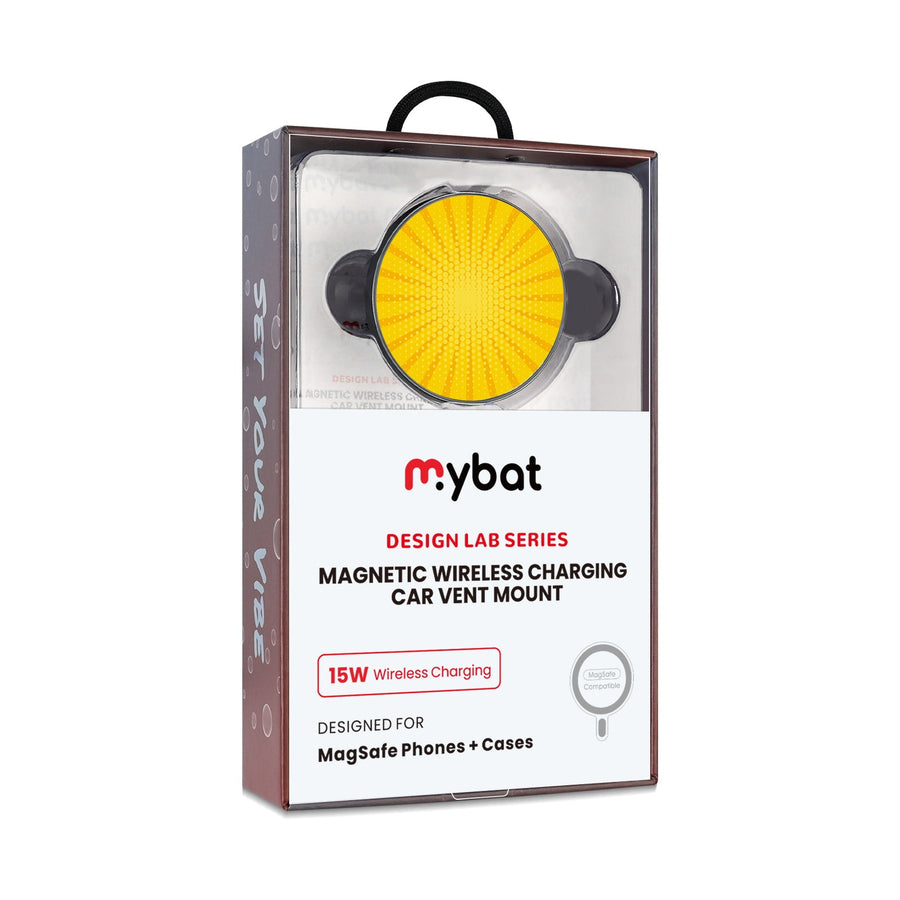 MyBat Design Lab Magnetic Wireless Charging Vent Mount - Black - Pop Art