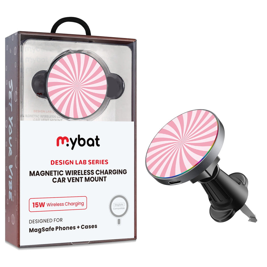 MyBat Design Lab Magnetic Wireless Charging Vent Mount - Black - Candy Swirl