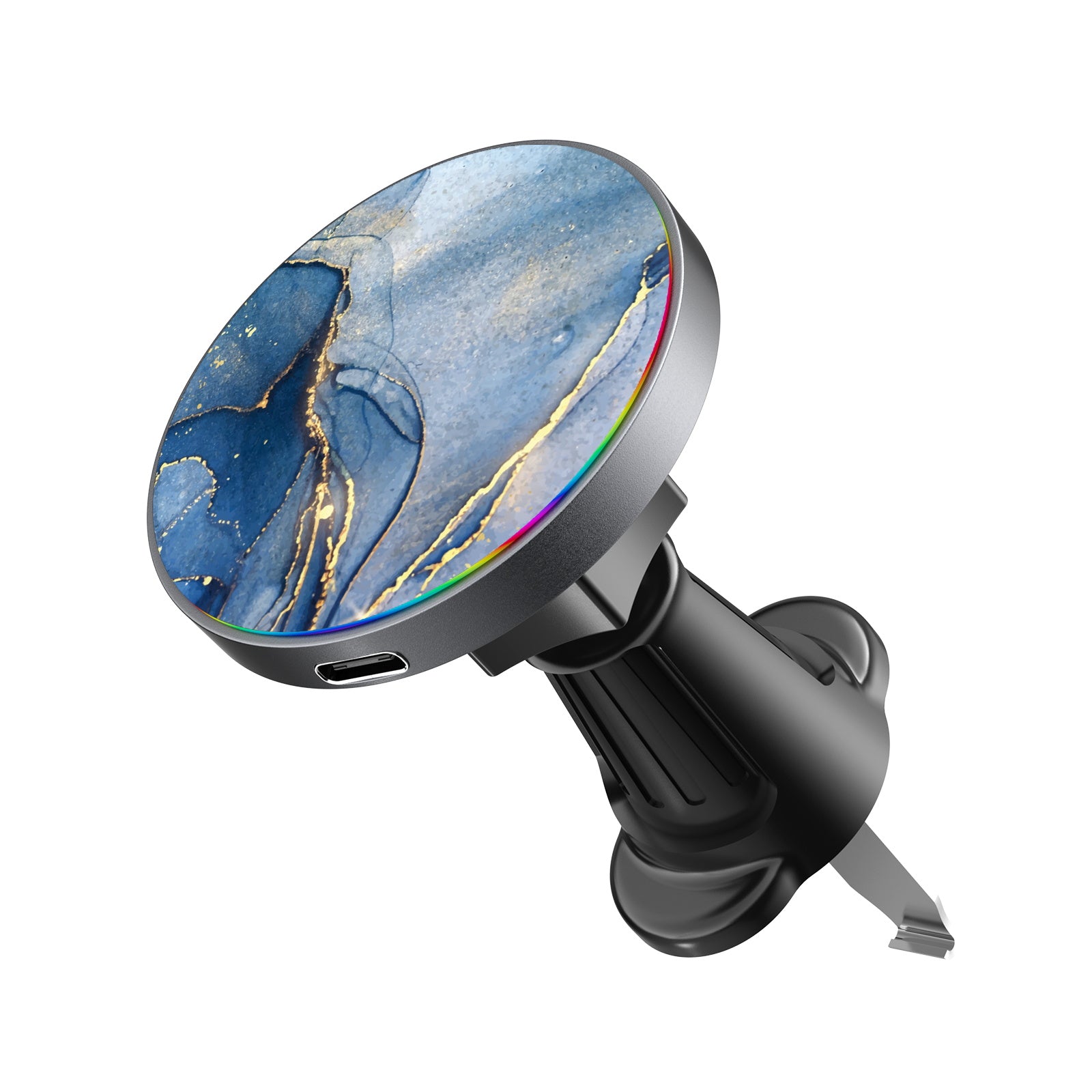 MyBat Design Lab Magnetic Wireless Charging Vent Mount - Black - Blue Marble - MCGWIRC21BK-106-2.jpg