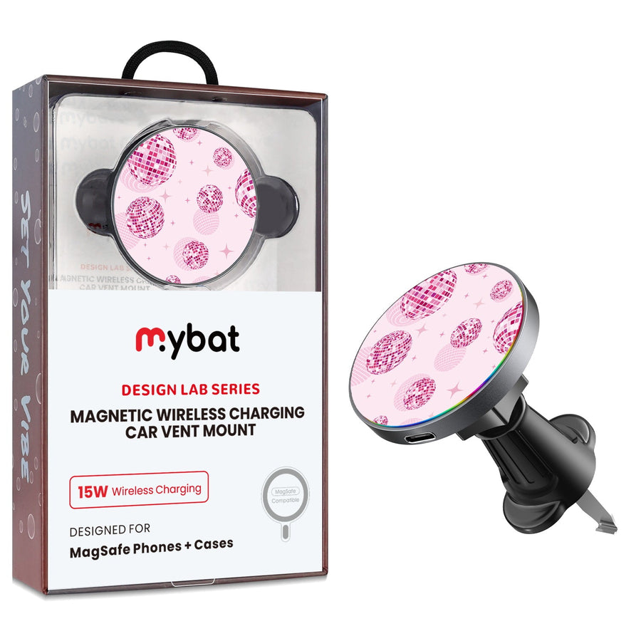 MyBat Design Lab Magnetic Wireless Charging Vent Mount - Black - Disco Balls