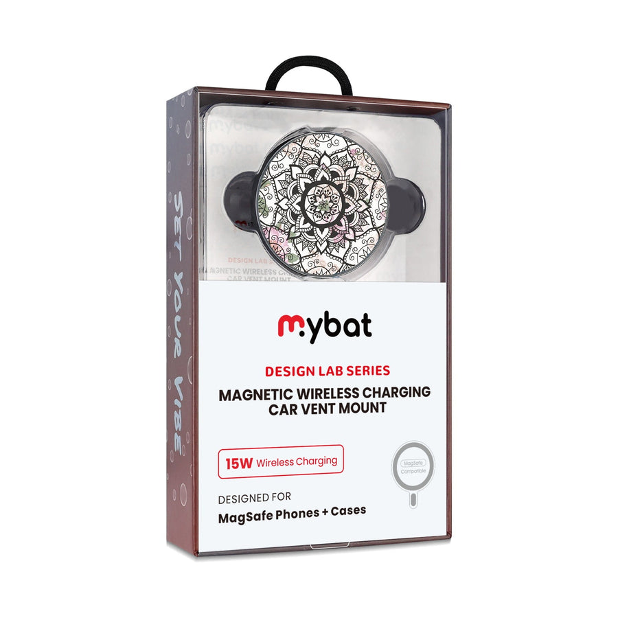 MyBat Design Lab Magnetic Wireless Charging Vent Mount - Black - Mandala