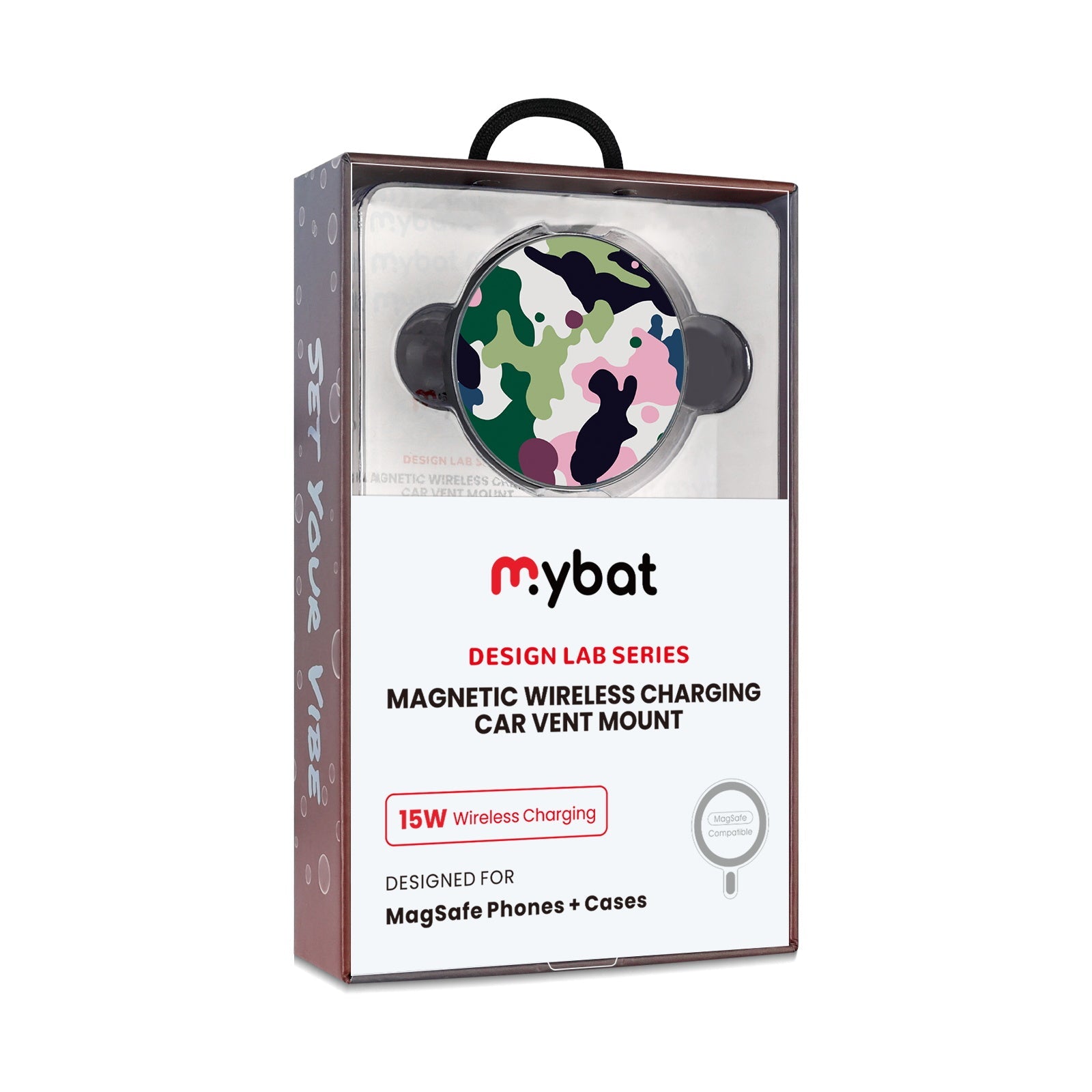 MyBat Design Lab Magnetic Wireless Charging Vent Mount - Black - Multicolor Camouflage