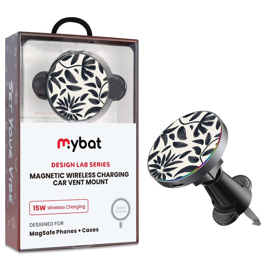 MyBat Design Lab Magnetic Wireless Charging Vent Mount - Black - Vintage Floral