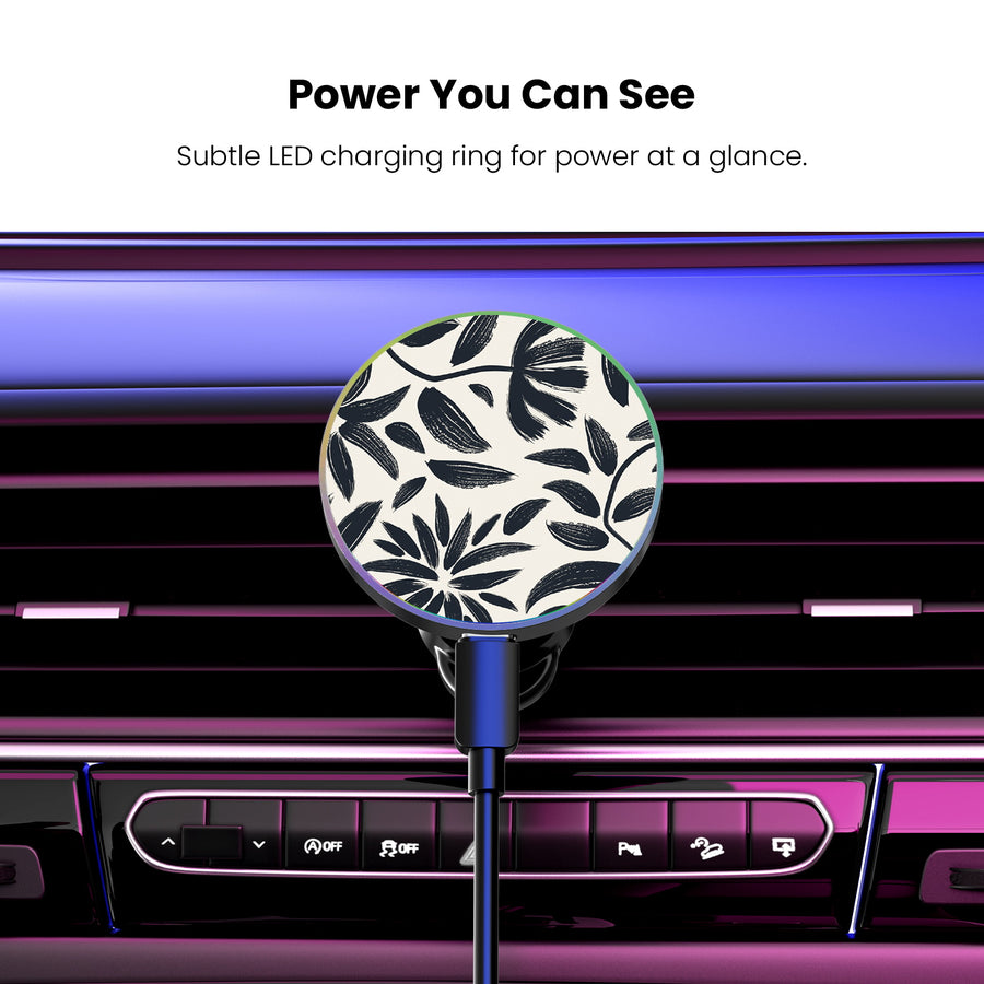 MyBat Design Lab Magnetic Wireless Charging Vent Mount - Black - Vintage Floral - MCGWIRC21BK-124-8.jpg