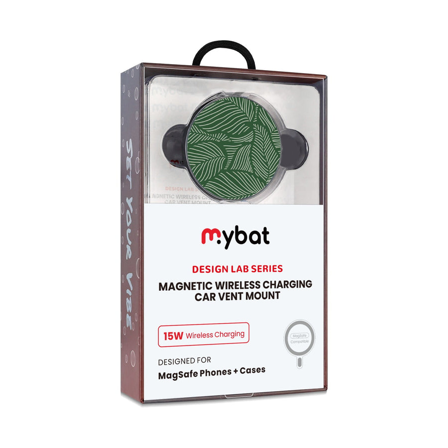 MyBat Design Lab Magnetic Wireless Charging Vent Mount - Black - Leaves