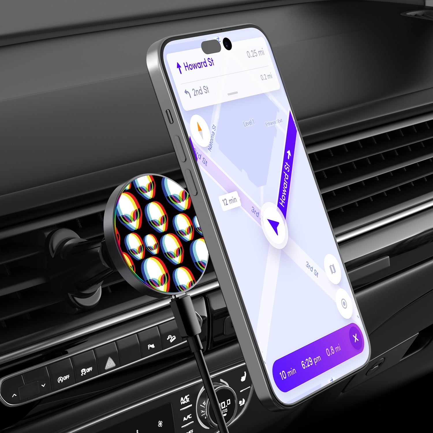MyBat Design Lab Magnetic Wireless Charging Vent Mount - Black - Extraterrestrial - MCGWIRC21BK-127-3.jpg