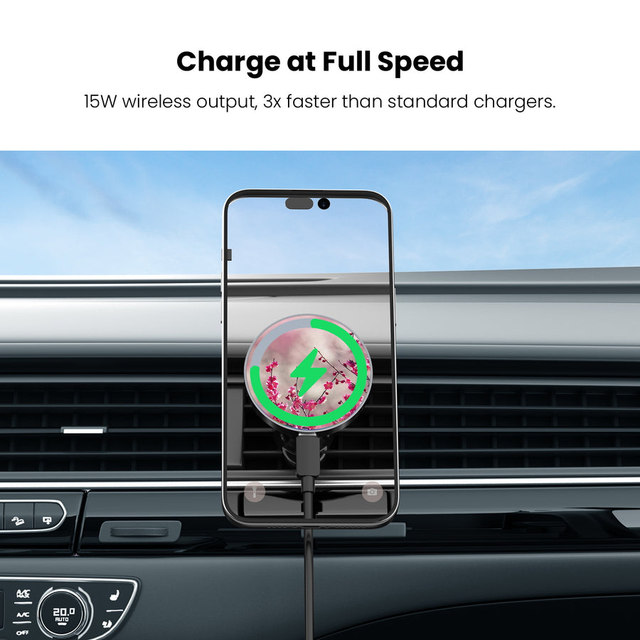 MyBat Design Lab Magnetic Wireless Charging Vent Mount - Black - Sakura Blooms - MCGWIRC21BK-132-5.jpg