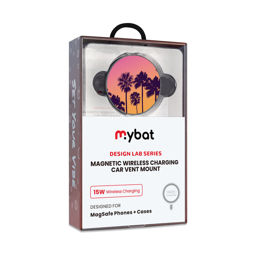 MyBat Design Lab Magnetic Wireless Charging Vent Mount - Black - Palm Tree Sunset - MCGWIRC21BK-136-10.jpg