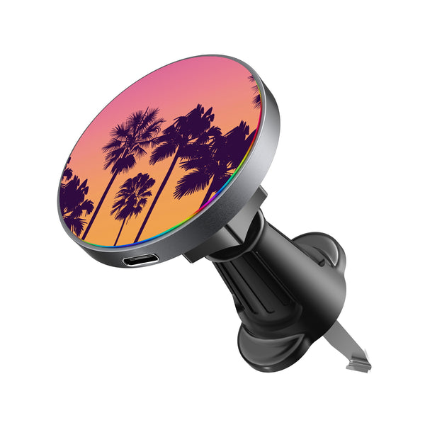 MyBat Design Lab Magnetic Wireless Charging Vent Mount - Black - Palm Tree Sunset - MCGWIRC21BK-136-2.jpg