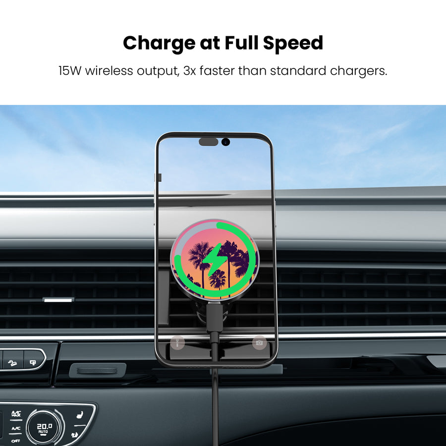 MyBat Design Lab Magnetic Wireless Charging Vent Mount - Black - Palm Tree Sunset - MCGWIRC21BK-136-5.jpg