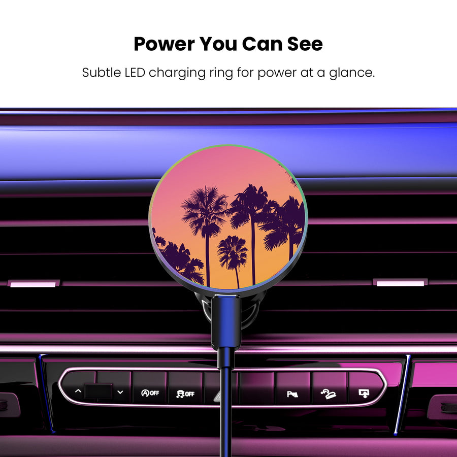 MyBat Design Lab Magnetic Wireless Charging Vent Mount - Black - Palm Tree Sunset - MCGWIRC21BK-136-8.jpg