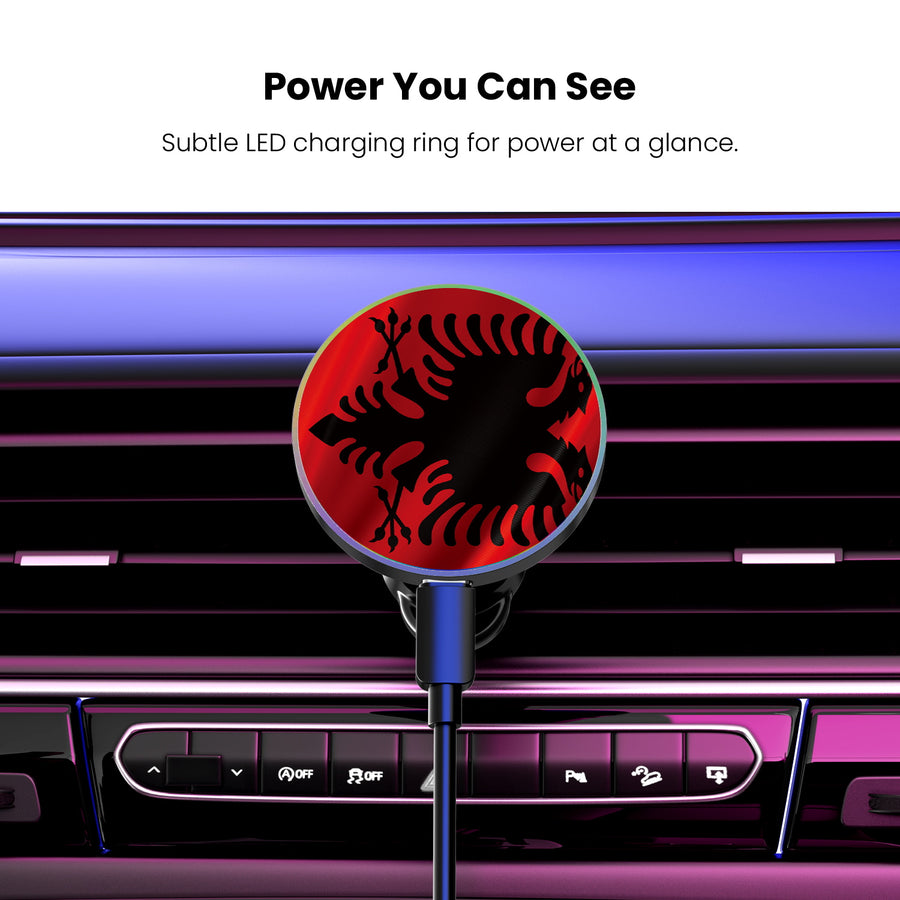 MyBat Design Lab Magnetic Wireless Charging Vent Mount - Black - Albania Flag - MCGWIRC21BK-140-8.jpg