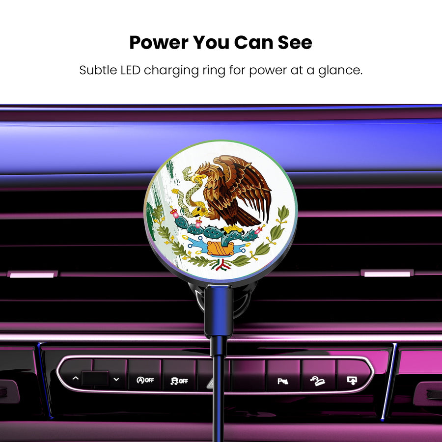 MyBat Design Lab Magnetic Wireless Charging Vent Mount - Black - Bandera de México - MCGWIRC21BK-174-8.jpg