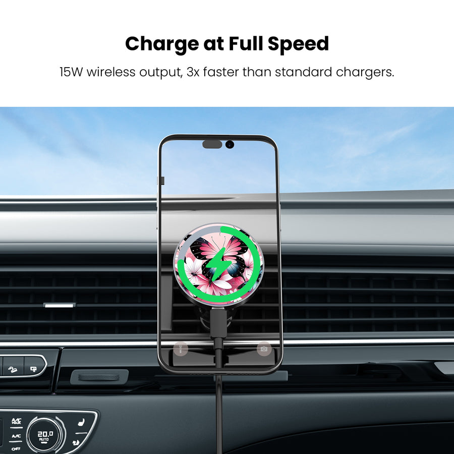 MyBat Design Lab Magnetic Wireless Charging Vent Mount - Black - Butterfly Bouquet - MCGWIRC21BK-184-5.jpg