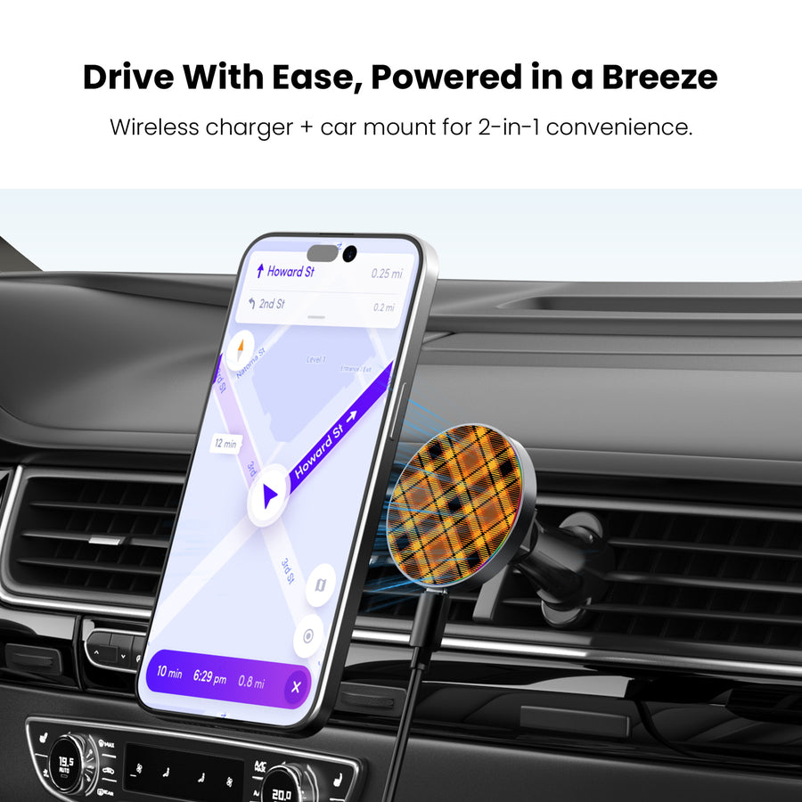 MyBat Design Lab Magnetic Wireless Charging Vent Mount - Black - Fall Flannel - MCGWIRC21BK-242-4.jpg