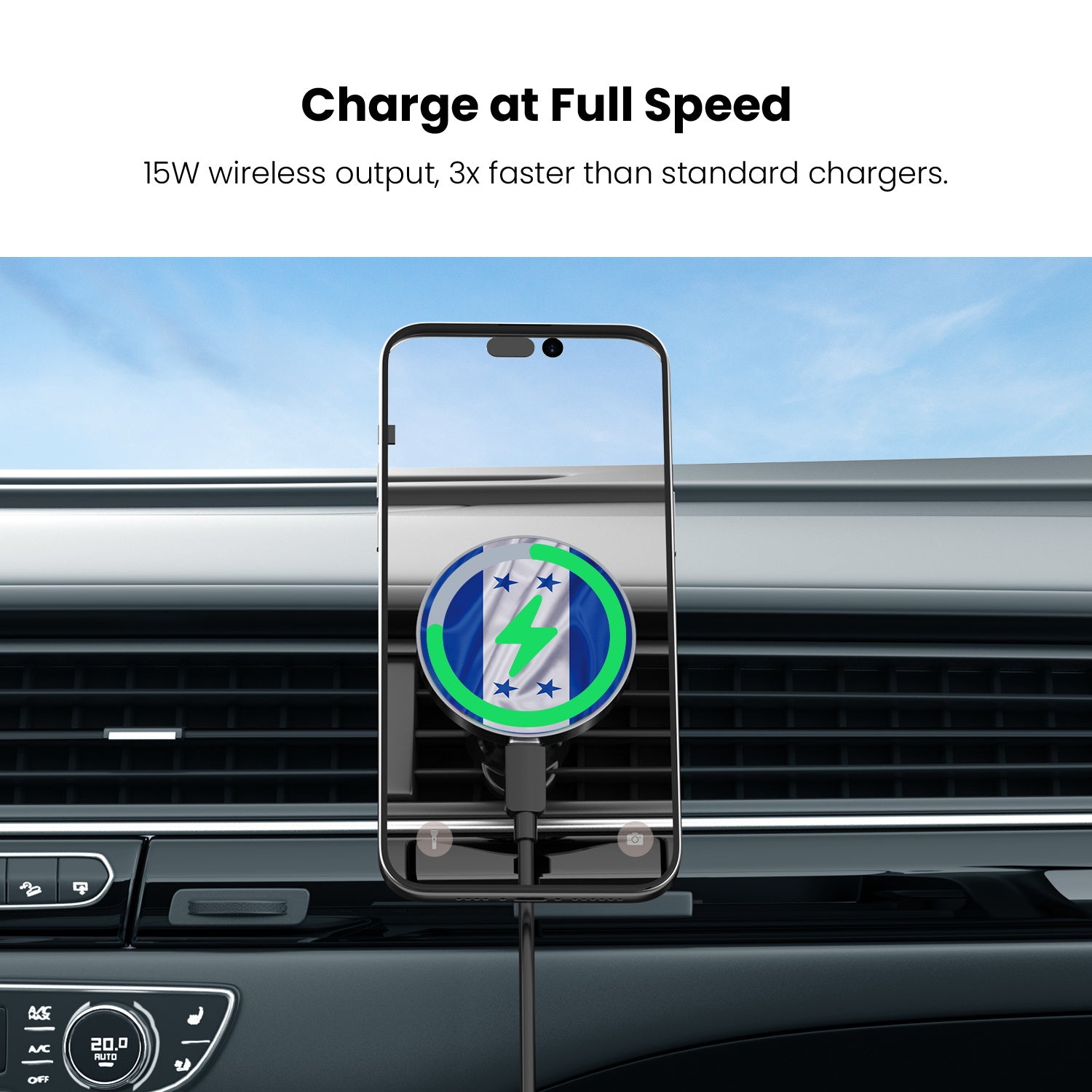 MyBat Design Lab Magnetic Wireless Charging Vent Mount - Black - Honduras Flag - MCGWIRC21BK-259-5.jpg