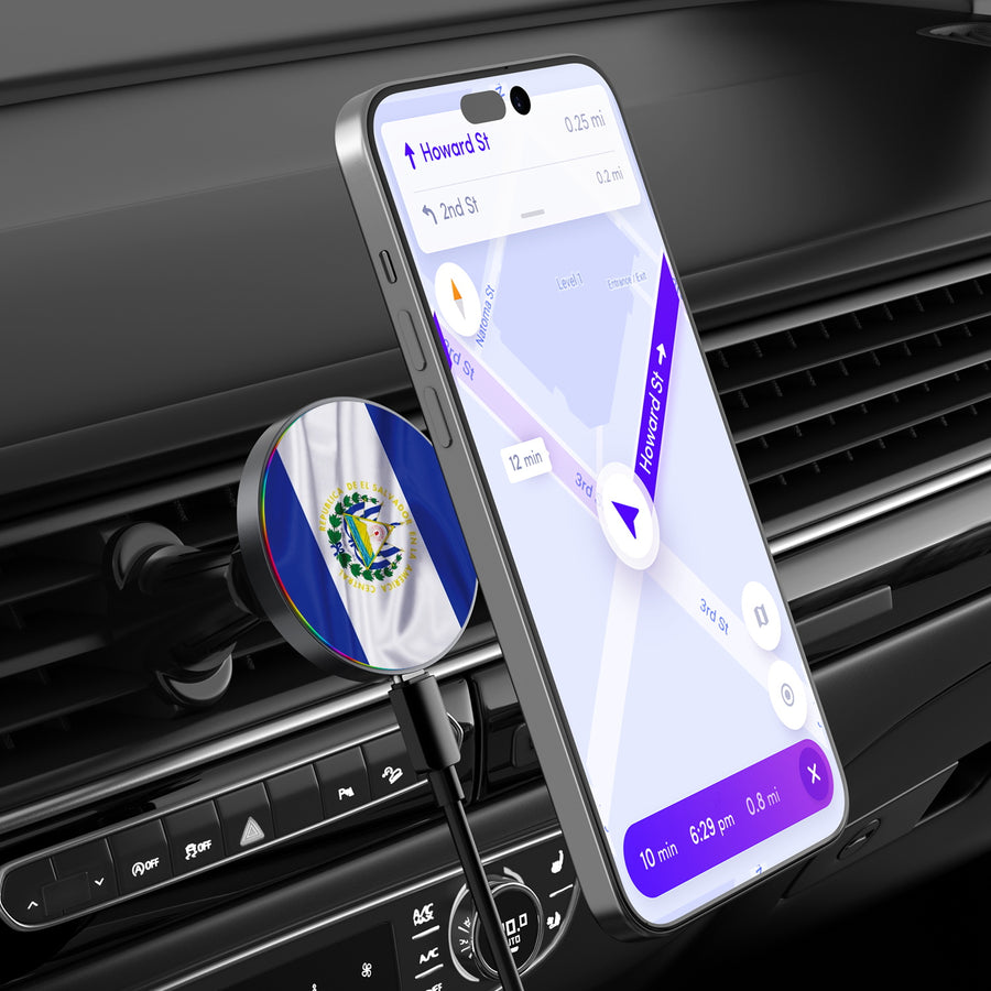 MyBat Design Lab Magnetic Wireless Charging Vent Mount - Black - El Salvador Flag - MCGWIRC21BK-260-3.jpg