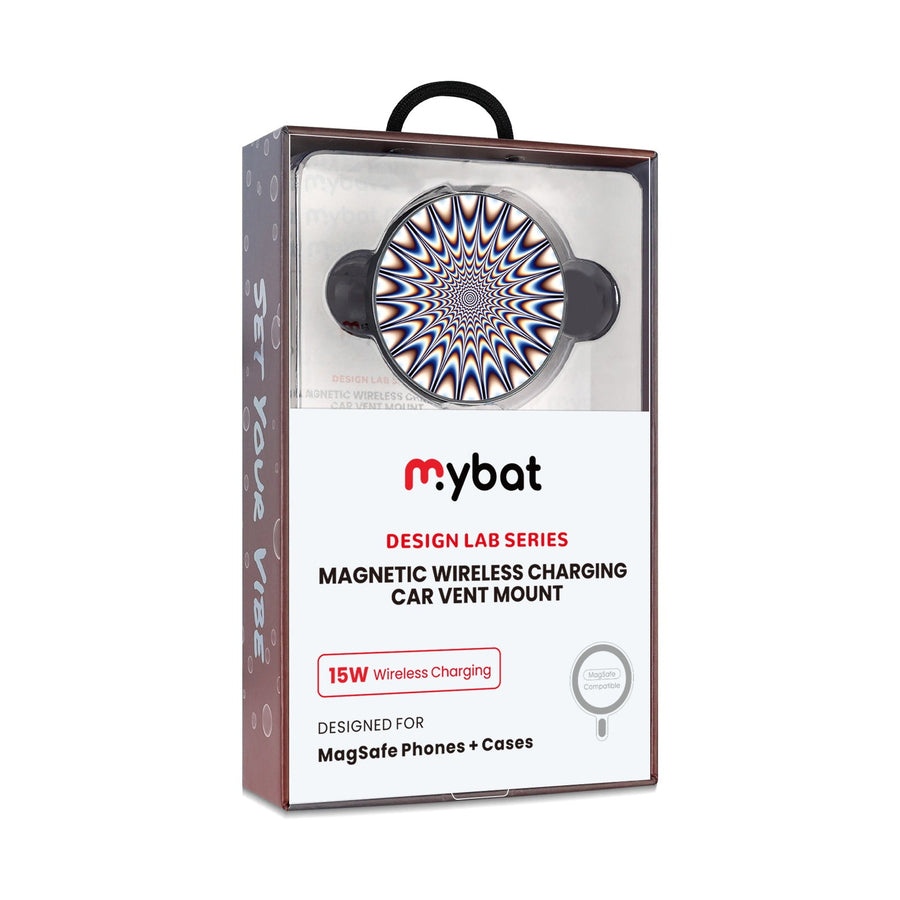 MyBat Design Lab Magnetic Wireless Charging Vent Mount - Black - Hypnotic Burst
