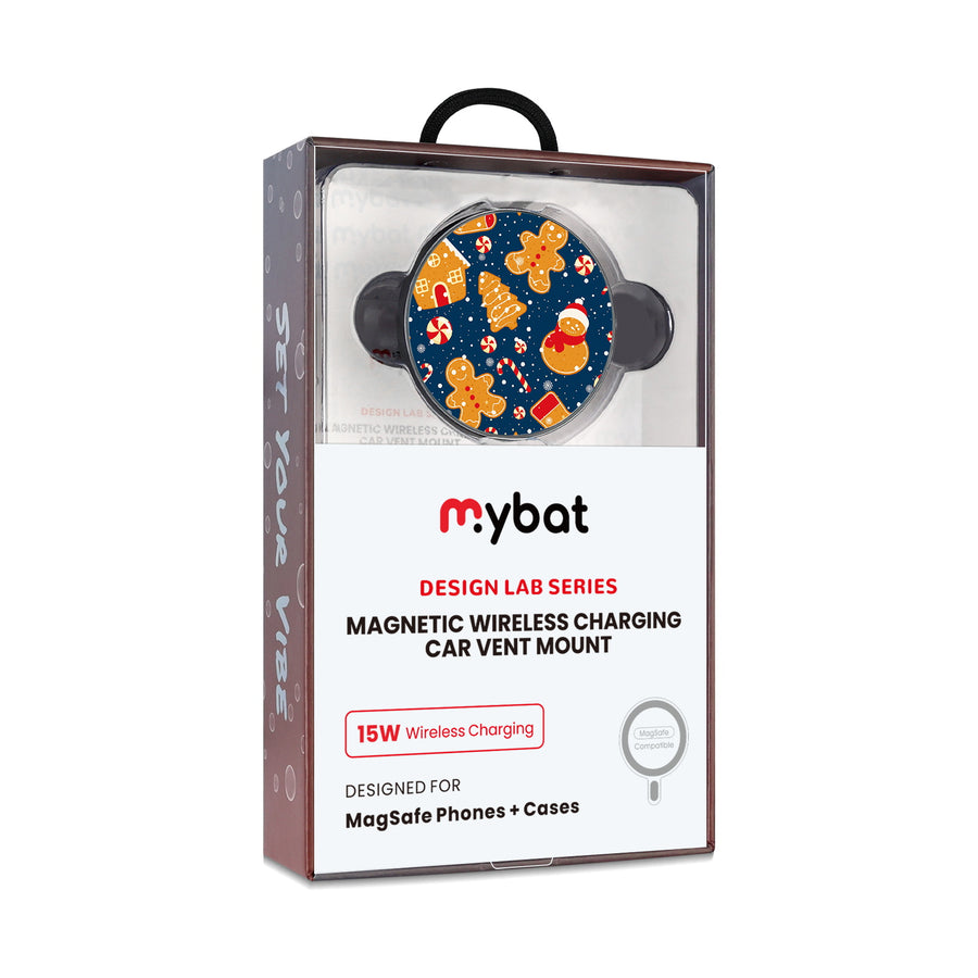 MyBat Design Lab Magnetic Wireless Charging Vent Mount - Black - Gingerbread Cookies - MCGWIRC21BK-273-10.jpg